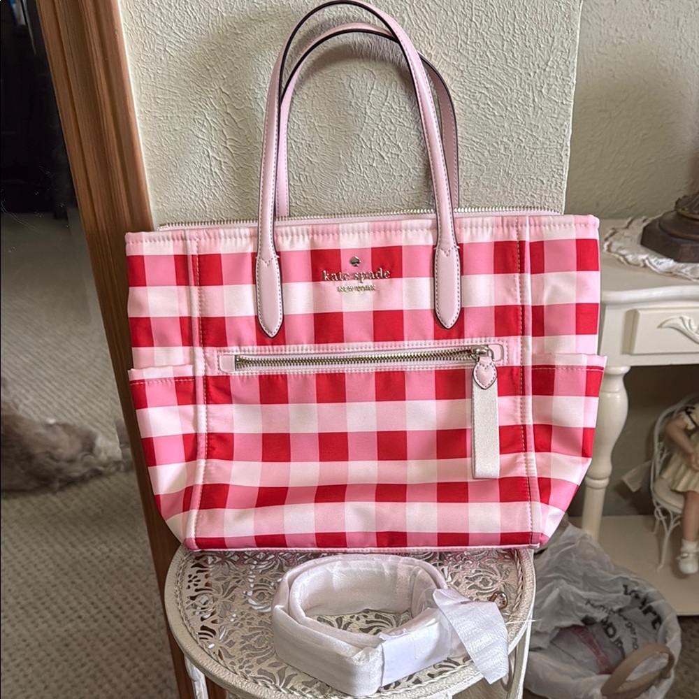 Kate Spade 	Chelsea Gingham Medium Satchel- Like New